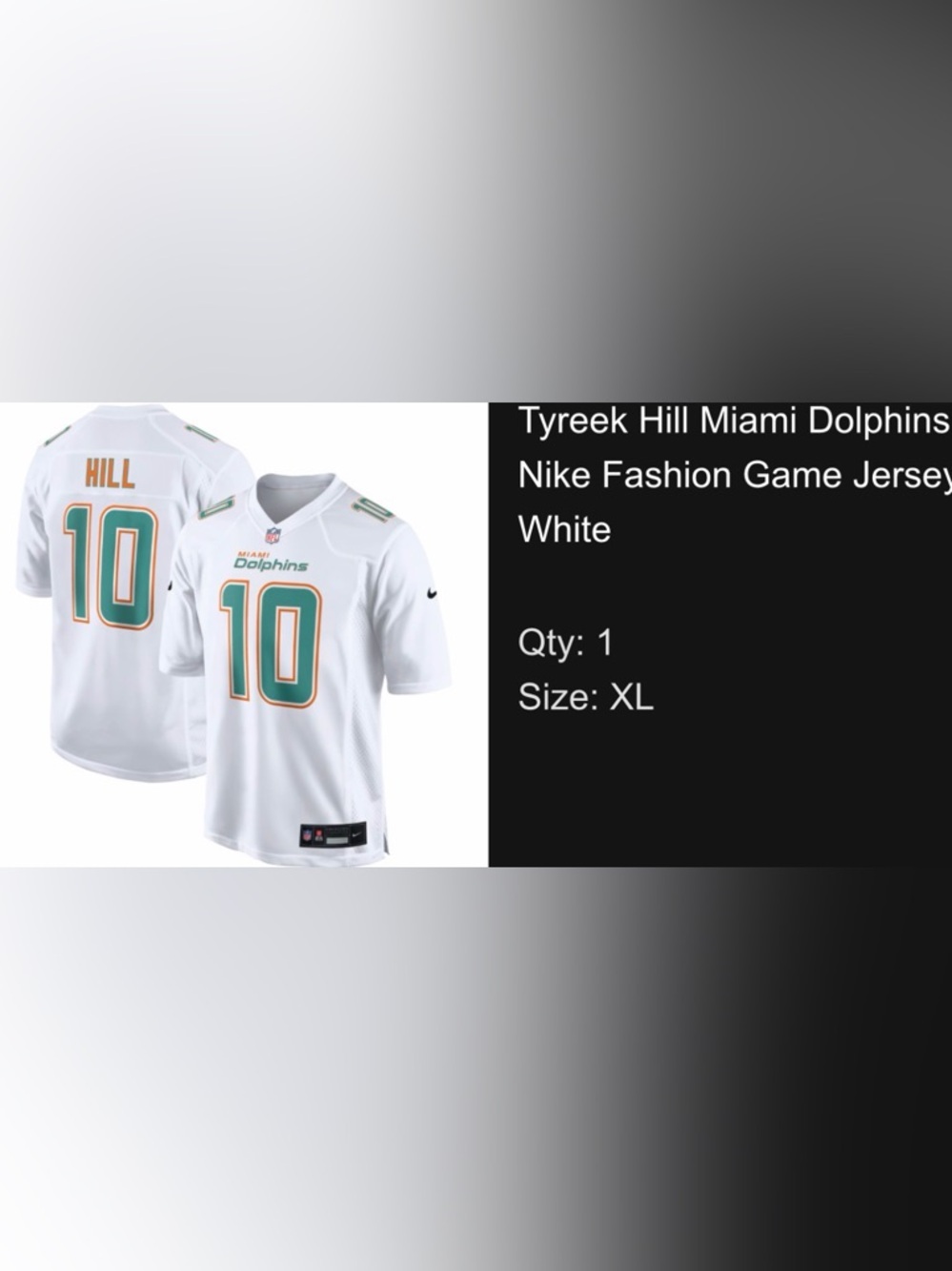 Nike Tyreek Hill Dolphins White Fashion Game Jersey with Teal and Orange Trim